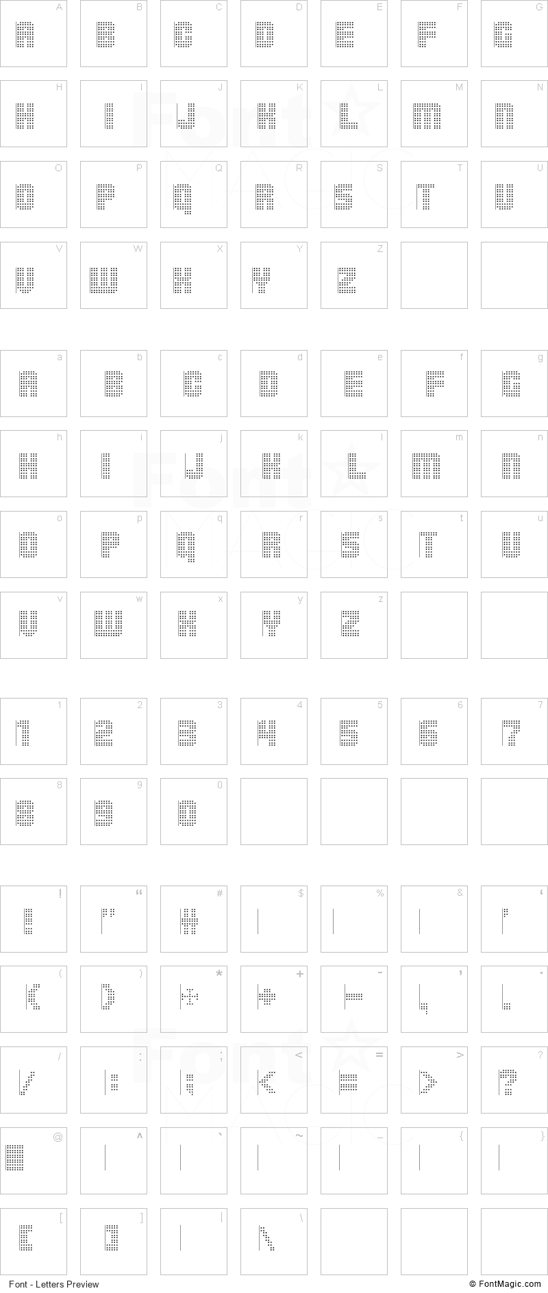 Pointer Sisters Font - All Latters Preview Chart